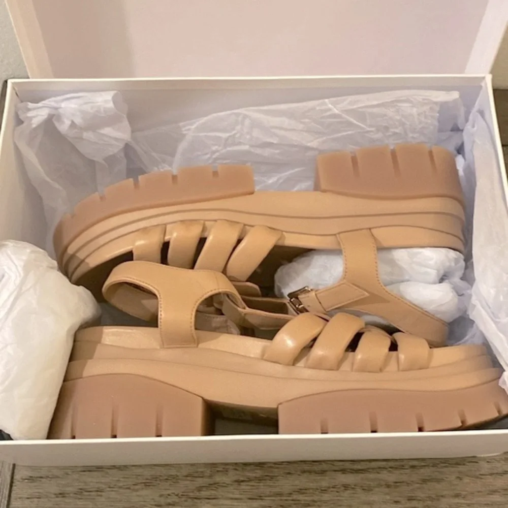 NIB [ASH] Sirena Fisherman Woven Platform Buckle Sandals Women’s Sz 41 / US 10.5 - Picture 7 of 13